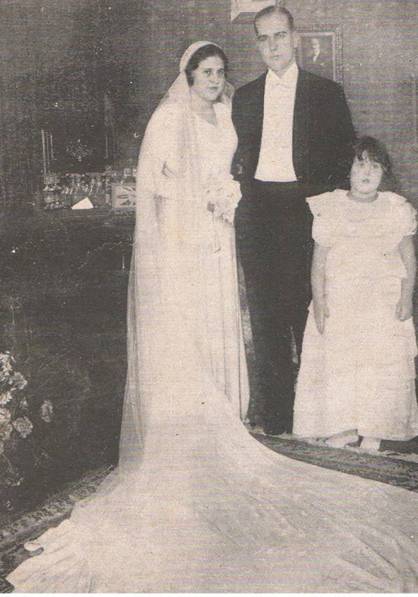Casamiento de Enrique Gomensoro y Blanca junto a Alice Beba Hughes